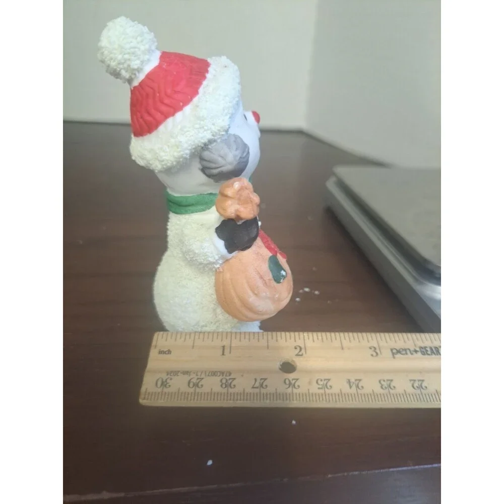 1990s Holiday Traditions Snowman With Sack Textured Finish